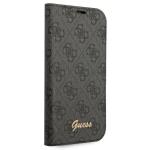 Carcasa flip cover Guess 4G Vintage Gold Logo compatibila cu iPhone 14, Black 6 - lerato.ro