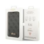 Carcasa flip cover Guess 4G Vintage Gold Logo compatibila cu iPhone 14, Black 8 - lerato.ro