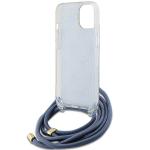 Carcasa Guess Crossbody Cord 4G Print compatibila cu iPhone 15 / 14 / 13, Albastru 7 - lerato.ro