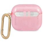 Carcasa Guess Glitter Collection compatibila cu Apple AirPods 3, Roz 3 - lerato.ro