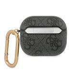 Carcasa Guess 4G Script Metal Collection compatibila cu Apple AirPods 3, Gri 3 - lerato.ro