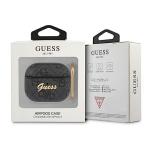 Carcasa Guess 4G Script Metal Collection compatibila cu Apple AirPods 3, Gri 4 - lerato.ro