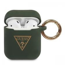 Carcasa Guess Silicone Triangle Logo compatibila cu Apple AirPods 1/2, Khaki