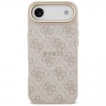 Carcasa Guess 4G PU Classic Logo cu MagSafe compatibila cu iPhone 17 Air, Roz 2 - lerato.ro