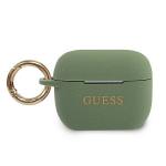 Carcasa Guess Silicone Glitter compatibila cu Apple AirPods Pro, Khaki 2 - lerato.ro