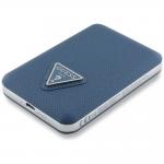 Baterie externa Guess Grained Triangle compatibila MagSafe, 5000mAh, PD 20W, Incarcare Wireless 15W, USB-C, Albastru 5 - lerato.ro