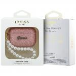 Carcasa Guess Glitter Pearl Strap compatibila cu Apple AirPods Pro 3, Roz 5 - lerato.ro