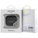 Carcasa Guess 4G Strass Charm compatibila cu Apple AirPods 4, Negru 4 - lerato.ro