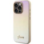 Carcasa Guess Saffiano Iridescent Script compatibila cu iPhone 14 Pro Max, Gold 3 - lerato.ro