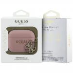 Carcasa Guess Silicone 4G Charm compatibila cu Apple AirPods Pro 3, Roz 5 - lerato.ro