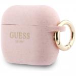 Carcasa Guess Silicone Glitter Ring compatibila cu Apple AirPods Pro 3, Roz 4 - lerato.ro