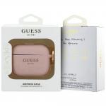 Carcasa Guess Silicone Glitter Ring compatibila cu Apple AirPods Pro 3, Roz 5 - lerato.ro