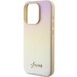 Carcasa Guess Saffiano Iridescent Script compatibila cu iPhone 15 Pro Max, Gold 7 - lerato.ro