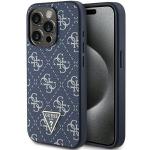 Carcasa Guess 4G Triangle Metal Logo compatibila cu iPhone 15 Pro, Blue 4 - lerato.ro