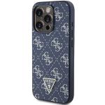 Carcasa Guess 4G Triangle Metal Logo compatibila cu iPhone 15 Pro, Blue 3 - lerato.ro