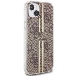 Carcasa Guess IML 4G Gold Stripe compatibila cu iPhone 15 Plus / 14 Plus, Maro 5 - lerato.ro