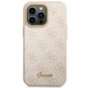 Carcasa Guess 4G Vintage Gold Logo compatibila cu iPhone 14 Pro, Pink