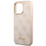 Carcasa Guess 4G Vintage Gold Logo compatibila cu iPhone 14 Pro, Pink 7 - lerato.ro