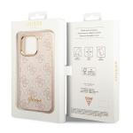 Carcasa Guess 4G Vintage Gold Logo compatibila cu iPhone 14 Pro, Pink 9 - lerato.ro