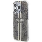 Carcasa Guess IML 4G Gold Stripe compatibila cu iPhone 15 Pro, Maro 3 - lerato.ro