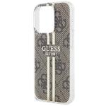 Carcasa Guess IML 4G Gold Stripe compatibila cu iPhone 15 Pro, Maro 7 - lerato.ro