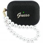 Carcasa Guess Glitter Pearl Strap compatibila cu Apple AirPods Pro 3, Negru 2 - lerato.ro