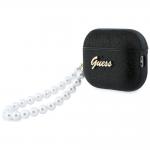 Carcasa Guess Glitter Pearl Strap compatibila cu Apple AirPods Pro 3, Negru 4 - lerato.ro