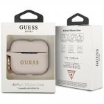 Carcasa Guess Silicone Glitter compatibila cu Apple AirPods Pro, Roz 5 - lerato.ro