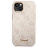 Carcasa Guess 4G Vintage Gold Logo compatibila cu iPhone 14, Roz 2 - lerato.ro