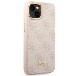 Carcasa Guess 4G Vintage Gold Logo compatibila cu iPhone 14, Roz 5 - lerato.ro