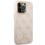 Carcasa Guess 4G Vintage Gold Logo compatibila cu iPhone 14 Pro Max, Roz 5 - lerato.ro