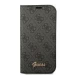 Carcasa flip cover Guess 4G Vintage Gold Logo compatibila cu iPhone 14 Pro Max, Negru 2 - lerato.ro