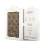 Carcasa flip cover Guess 4G Vintage Gold Logo compatibila cu iPhone 14 Pro Max, Maro 8 - lerato.ro