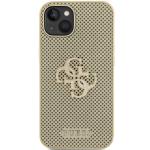 Carcasa Guess Perforated 4G Glitter compatibila cu iPhone 15, Gold 2 - lerato.ro