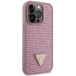 Carcasa Guess Rhinestone Triangle compatibila cu iPhone 14 Pro, Roz 5 - lerato.ro