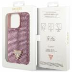 Carcasa Guess Rhinestone Triangle compatibila cu iPhone 14 Pro, Roz 9 - lerato.ro
