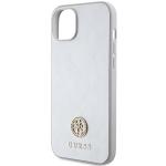 Carcasa Guess 4G Strass Metal Logo  compatibila cu iPhone 15 Plus, Siver 7 - lerato.ro