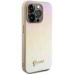 Carcasa Guess Saffiano Iridescent Script compatibila cu iPhone 15 Pro, Gold 5 - lerato.ro