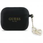 Carcasa Guess Silicone 4G Charm compatibila cu Apple AirPods Pro 3, Negru 2 - lerato.ro