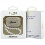 Carcasa Guess 4G Pearl Strap compatibila cu Apple AirPods Pro 3, Gold 5 - lerato.ro