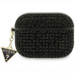 Carcasa Guess Rhinestone Triangle Charm compatibila cu Apple AirPods Pro 3, Negru 2 - lerato.ro