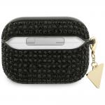 Carcasa Guess Rhinestone Triangle Charm compatibila cu Apple AirPods Pro 3, Negru 3 - lerato.ro