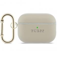 Carcasa Guess Grained Classic Logo Hook compatibila cu Apple AirPods Pro 3, Gold