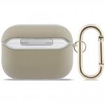 Carcasa Guess Grained Classic Logo Hook compatibila cu Apple AirPods Pro 3, Gold 3 - lerato.ro