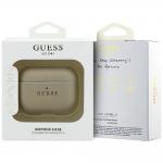 Carcasa Guess Grained Classic Logo Hook compatibila cu Apple AirPods Pro 3, Gold 5 - lerato.ro