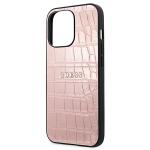 Carcasa Guess Croco Collection compatibila cu iPhone 13 / 13 Pro, Roz 7 - lerato.ro