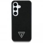 Carcasa Guess Grained Triangle Logo cu MagSafe compatibila cu Samsung Galaxy S25, Negru 2 - lerato.ro