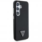Carcasa Guess Grained Triangle Logo cu MagSafe compatibila cu Samsung Galaxy S25, Negru 5 - lerato.ro
