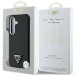 Carcasa Guess Grained Triangle Logo cu MagSafe compatibila cu Samsung Galaxy S25, Negru 9 - lerato.ro
