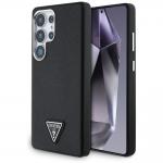 Carcasa Guess Grained Triangle Logo cu MagSafe compatibila cu Samsung Galaxy S25 Ultra, Negru 4 - lerato.ro